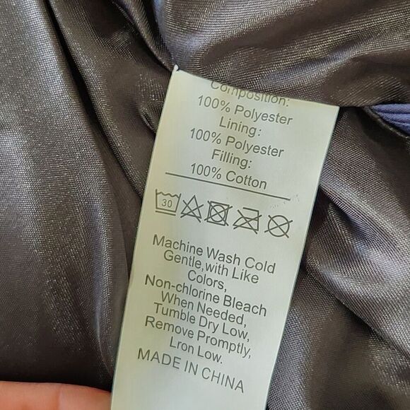 ZCSIA Women Winter Jacket Size Large Navy Color Baggy Puffer Short Coat - Picture 8 of 16